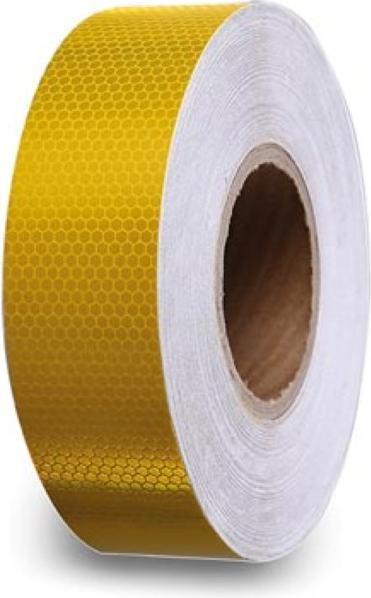 Immagine prodotto Perel Nastro riflettente a nido d'ape 5cm x 5m - Giallo