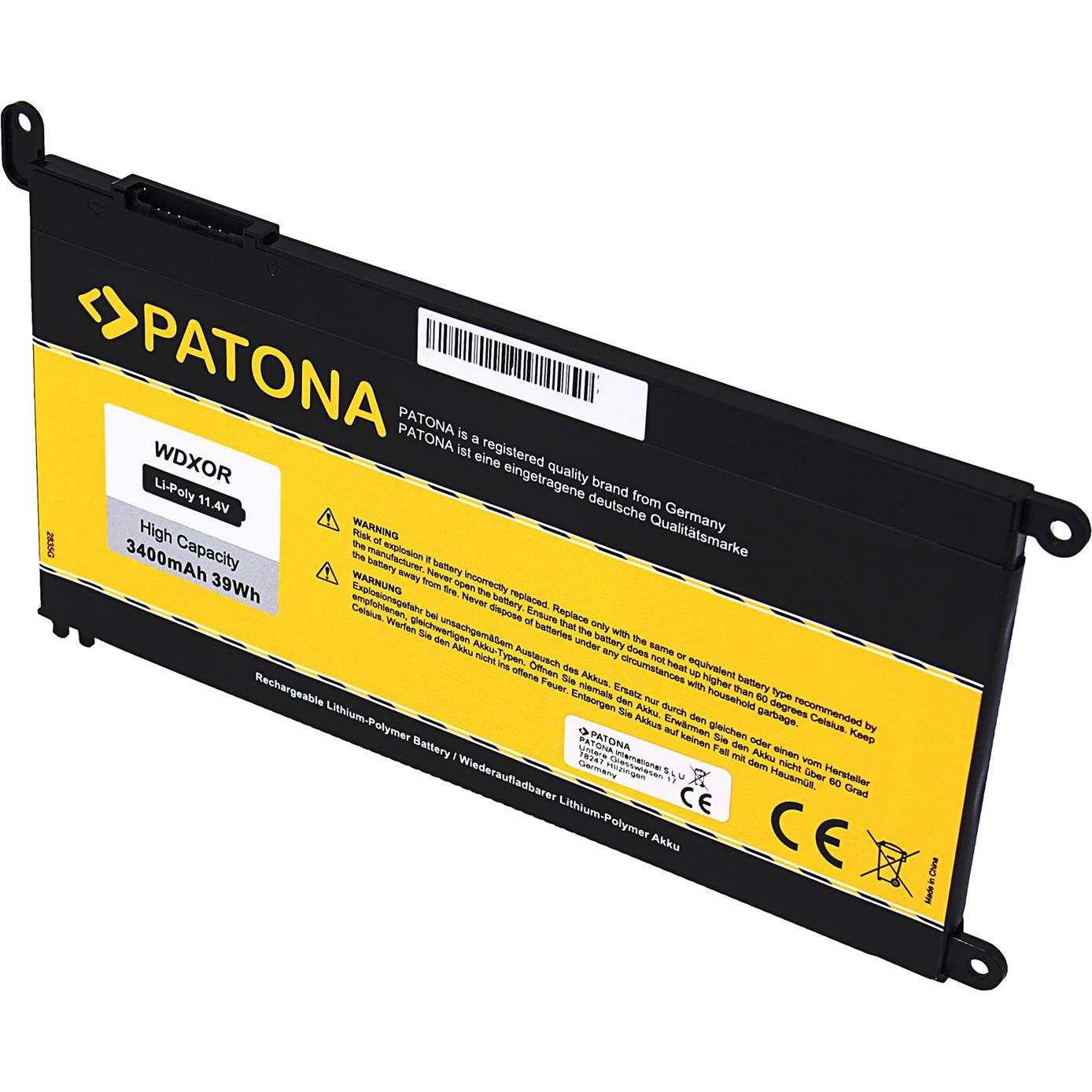 Patona Akku Dell CYMGM (3400 mAh), Batteria per notebook, Nero