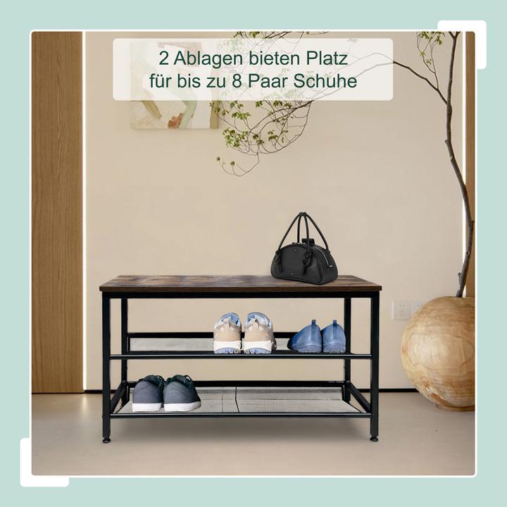 Produktbild Relaxdays Schuhregal Industrial Style (80 x 30 x 45 cm)