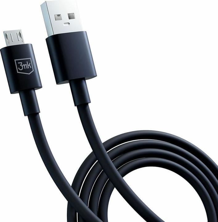 Image du produit 3MK Câble Hyper Cable USB-A - Micro USB 1.2m 5V 2,4A Czarny/Black (1.20 m, USB 3.0, 12 W)