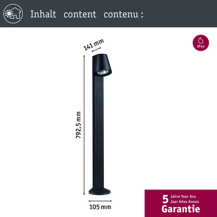 Produktbild Paulmann Outdoor 230V Pollerleuchte Caissa (850 lm, IP44)