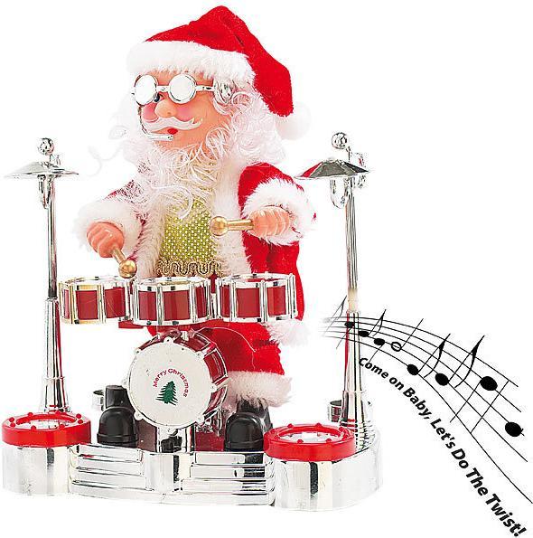 Immagine prodotto Infactory Set di 2 tamburi canterini di Babbo Natale
