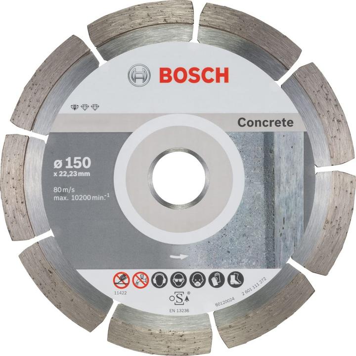 Immagine prodotto Bosch Professional Zubehör Lama diamantata Standard per calcestruzzo, 150 x 22,23 x 2 x 10 mm, confezione da 10 pz.