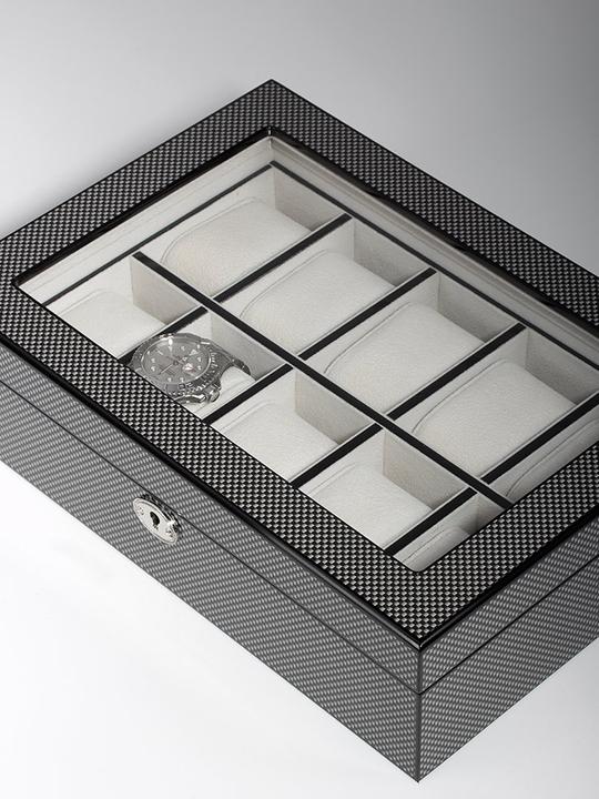 Actual product image Rothenschild Watch box RS-2071-10CA for 10 watches carbon