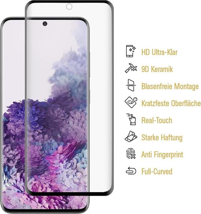 Produktbild Protectorking 2x Ceramic-Glass Full Cover HD Klar (2 Stück, Samsung Galaxy S20 Ultra)