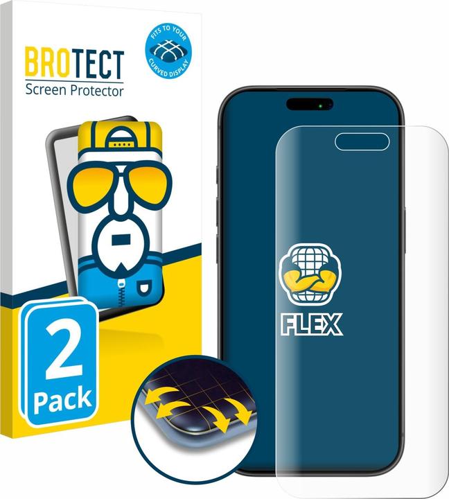 BROTECT Fullscreen für Apple iPhone 17 Pro Schutzfolie Displayschutz Folie Klar Transparent (2 Stk., Apple iPhone 17 Pro)
