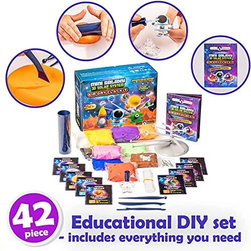 Image du produit Activity Board Mini Galaxy 3D Solar System Set de pâte à modeler, 10 sachets de pâte à modeler auto-séchante pour