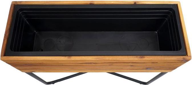 Immagine prodotto Mendler Fioriera HWC-L25, rettangolare 60x62x22cm per esterni in acciaio acacia, marrone (62 cm)