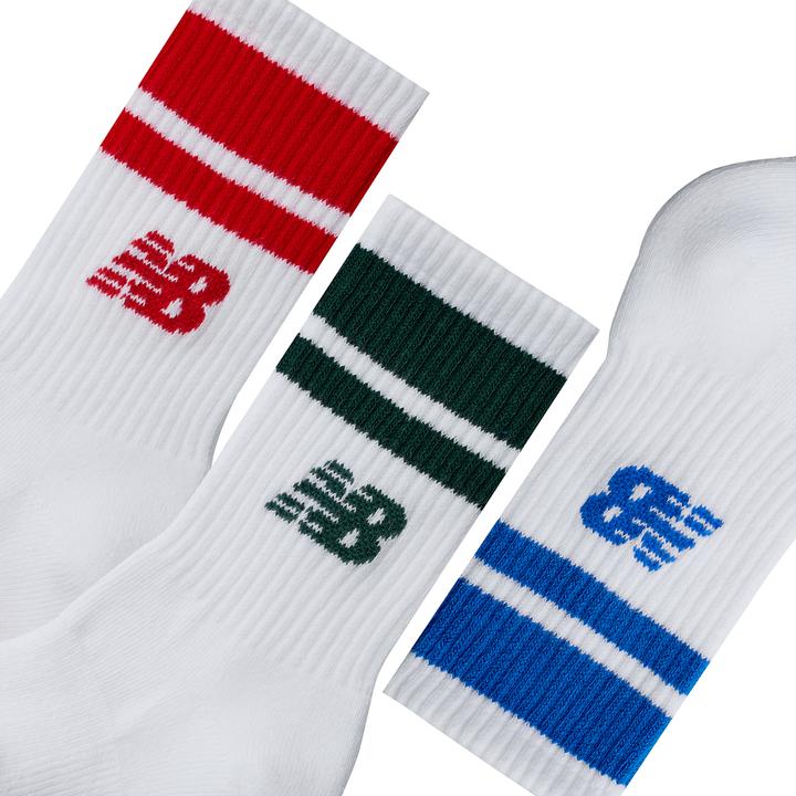 Actual product image New Balance Kids Everyday Stripe Midcalf 3 Pack (pack of 3, S)