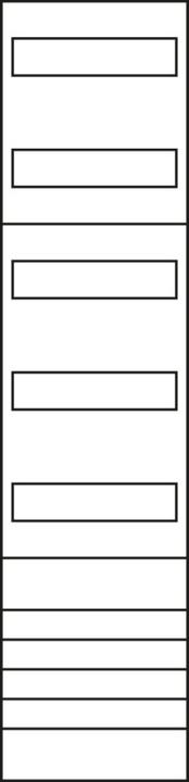 Actual product image Hager HAG ZH3ES5N distribution panel,universal Z,height 1050mm,5-row,w. SaS 5-pin,12x10mm (Terminal strips)