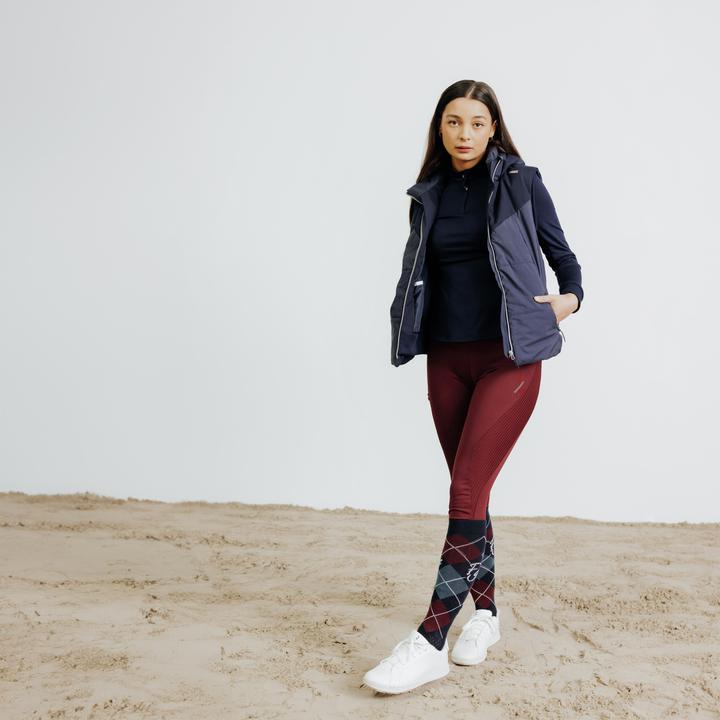 Produktbild Fouganza Reit-Poloshirt 500 langarm Damen blau (38)