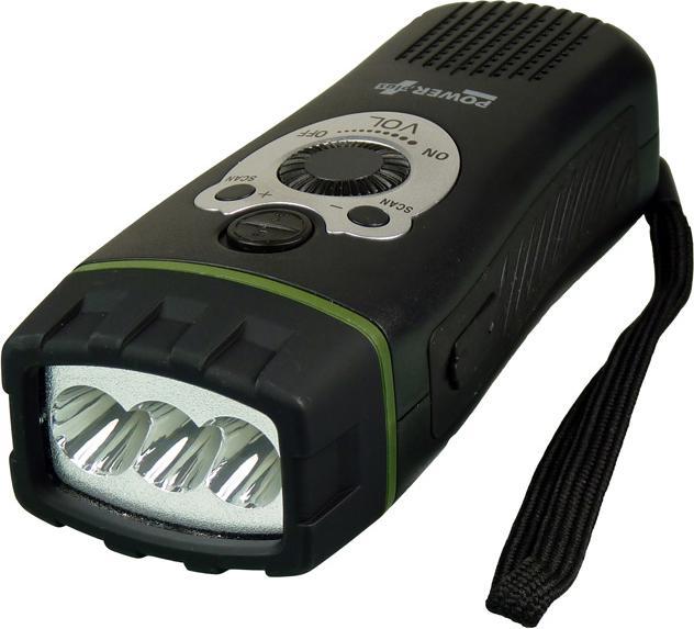Produktbild Powerplus Solar Dynamo-LED-Taschenlampe mit eingebautem UKW-Radio