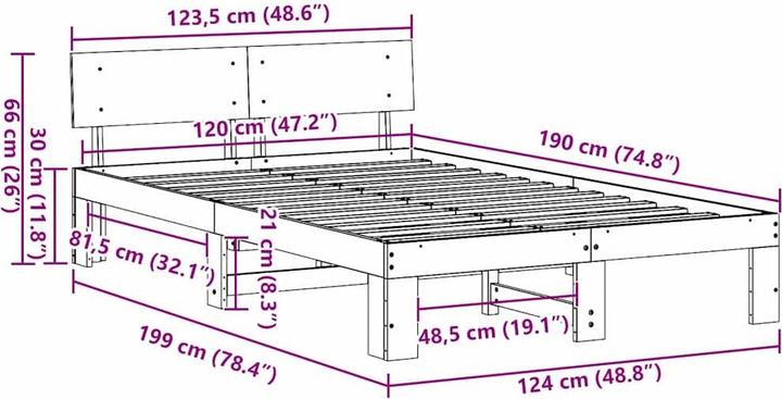 Immagine prodotto VidaXL Modernes Bett (120 x 190 cm)