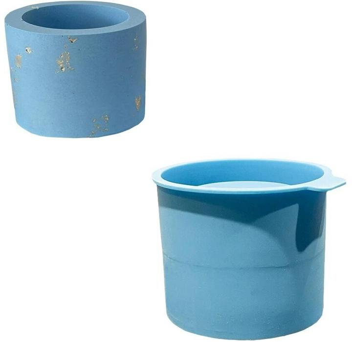 Jesmonite Giessform Becher rund, Ø 8.3 cm, Blau