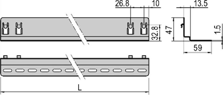 Actual product image Schroff Slide rail 25 kg - SLIDE RAIL SET 800T 10ST