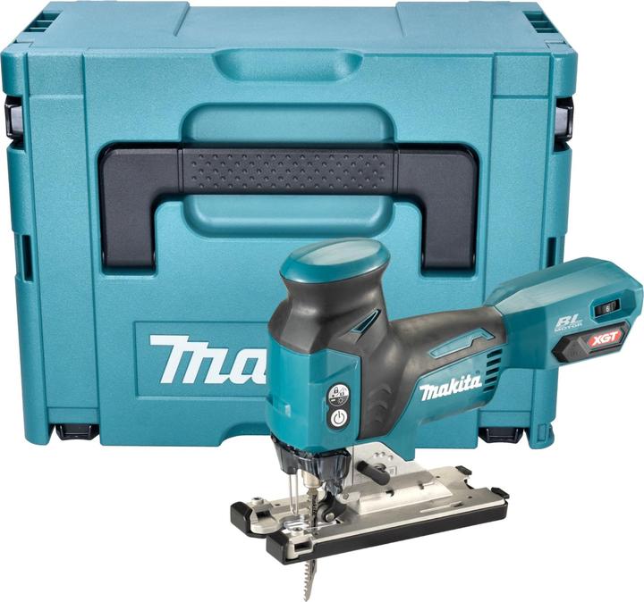 1x inserto universale, 1x Makita MAKPAC, senza caricatore, 1x protezione chip breaker (415524-7), senza batteria, 1x lama per seghetto alternativo B-22 metallo/plastica (A-85737), 1x lama per seghetto alternativo B-10 legno/plastica (A-85628), 1x chiave esagonale 4 mm (783202-0), 1x lama per seghetto alternativo BR-13 legno (A-85793), 1x Seghetto alternativo a batteria Makita JV 001 G