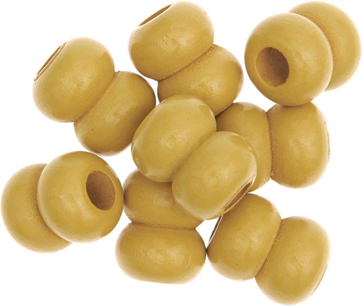 Image du produit Rico Design Perles en bois Makramee jaune, 8 pièces