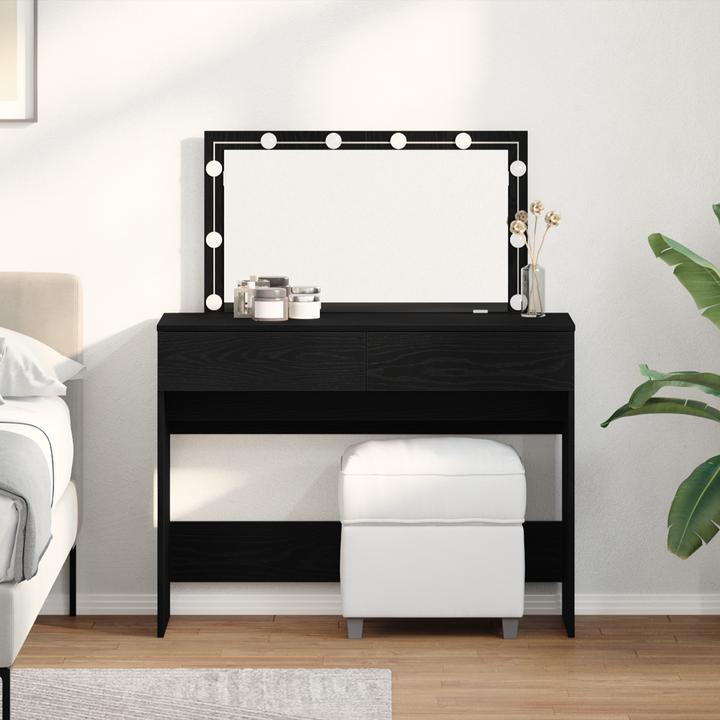 Image du produit VidaXL Coiffeuse avec LED Chêne noir 100x40x120 cm (100 x 40 x 120 cm)