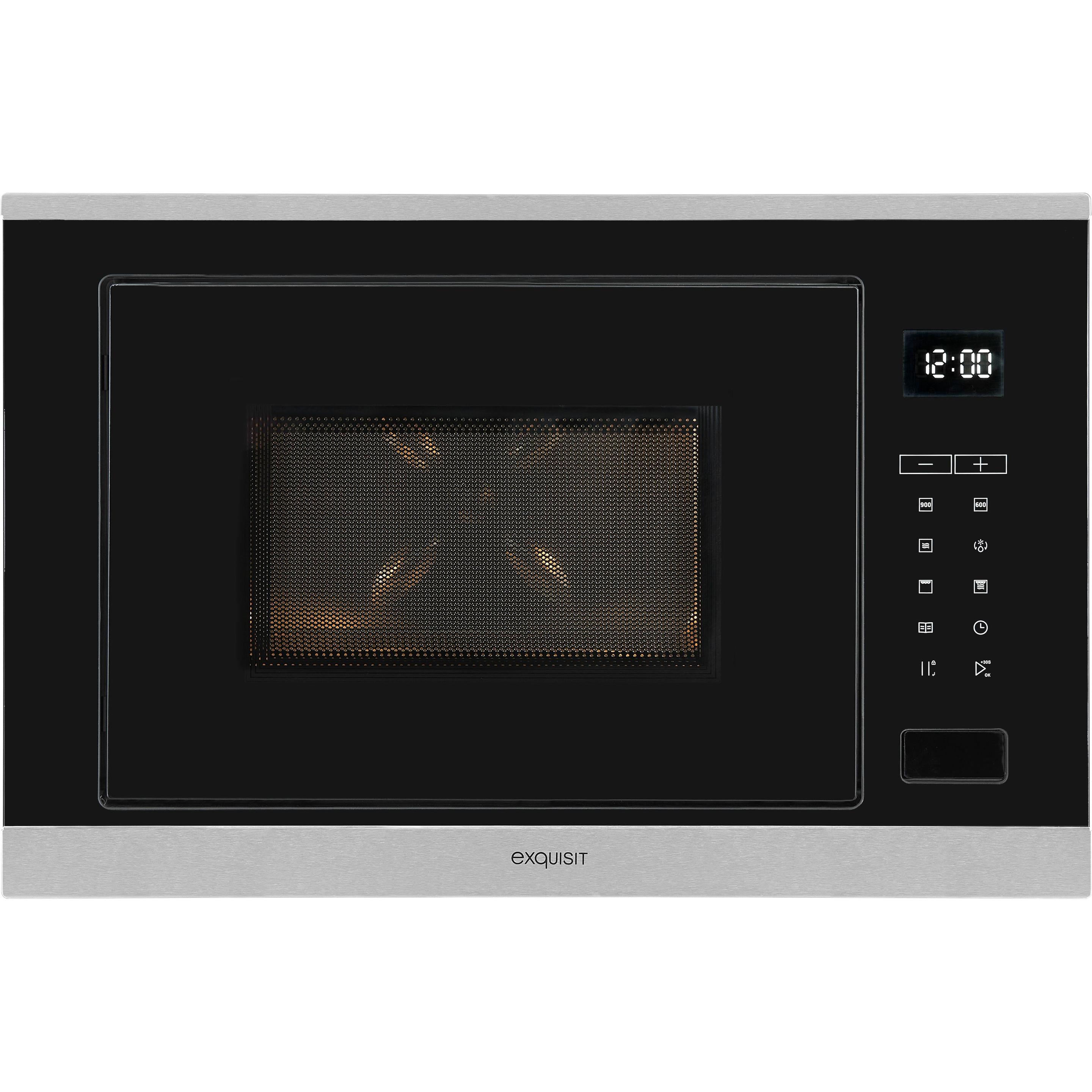 Exquisit EMW25-G-020 Inox Grossgeräte, Mikrowelle, Schwarz