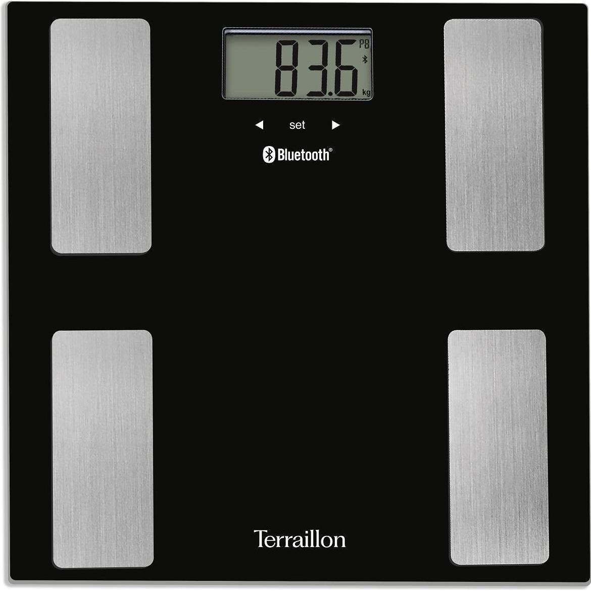 Terraillon, Bilancia pesapersone, 15490 Smart Connect Black personal scales and bo