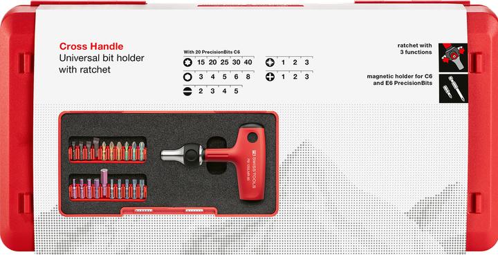 Actual product image PB Swiss Tools Bit holder set (Allen screw, Cross Phillips PH, Cross Pozidriv PZ)