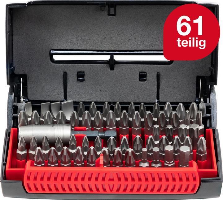 Actual product image Wiha Bit Set Collector Standard 25 mm 61 pcs. 1/4" C6.3 I in box (4.5, 5.5, 6, 8 mm)