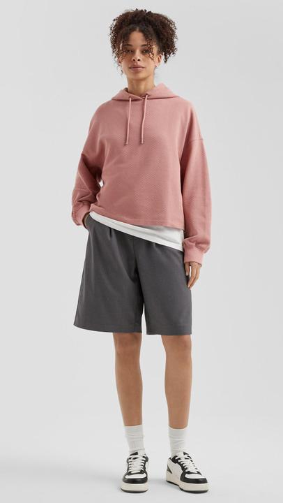 Produktbild s.Oliver Sweatshirt Sweatshirt mit Strukturmuster und Kapuze (M)