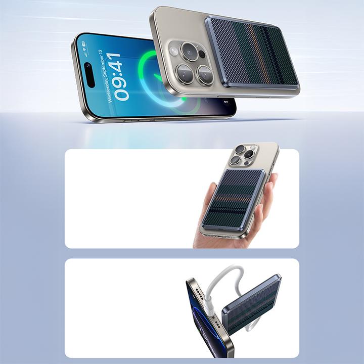 Actual product image Benks Powerbank 10000mAh MP16 ArmorGo Aurora Light - Typ C - magnetisch mit induktivem Laden (10000 mAh, 10 W)