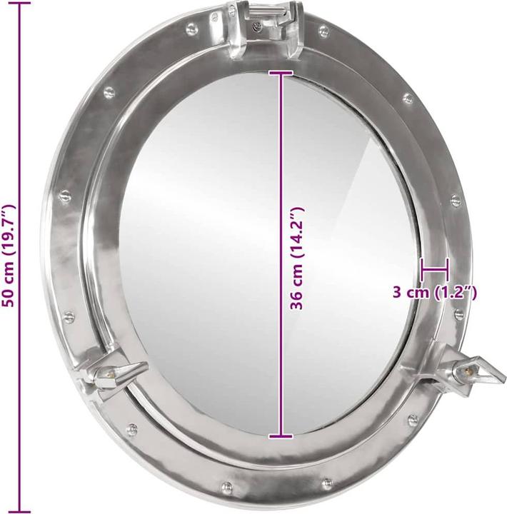 Produktbild vidaXL Bullaugen Spiegel (50 cm)