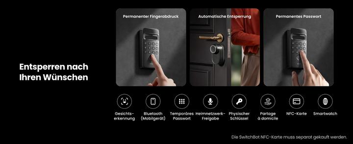 Actual product image SwitchBot Keypad Vision (Electronic numerical code, Face recognition, Fingerprint)