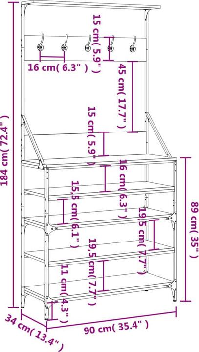 Image du produit vidaXL Kleiderständer