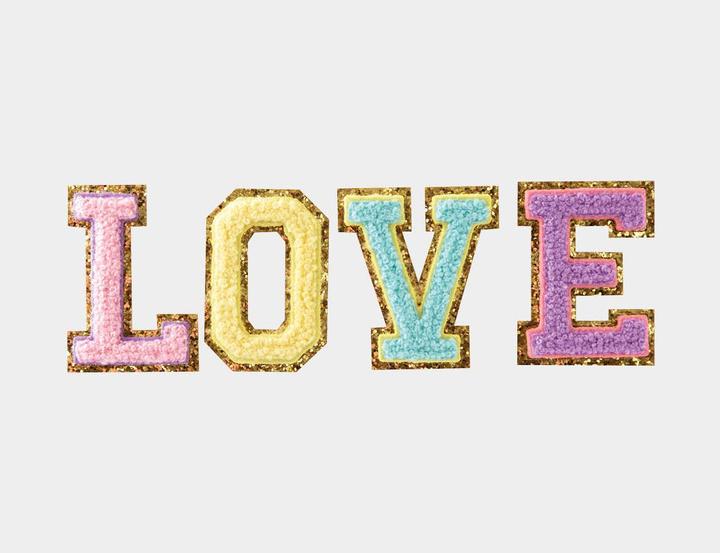 Actual product image I Am Creative Iron on patch Love (1 pcs., 20.50 x 6.50 cm)