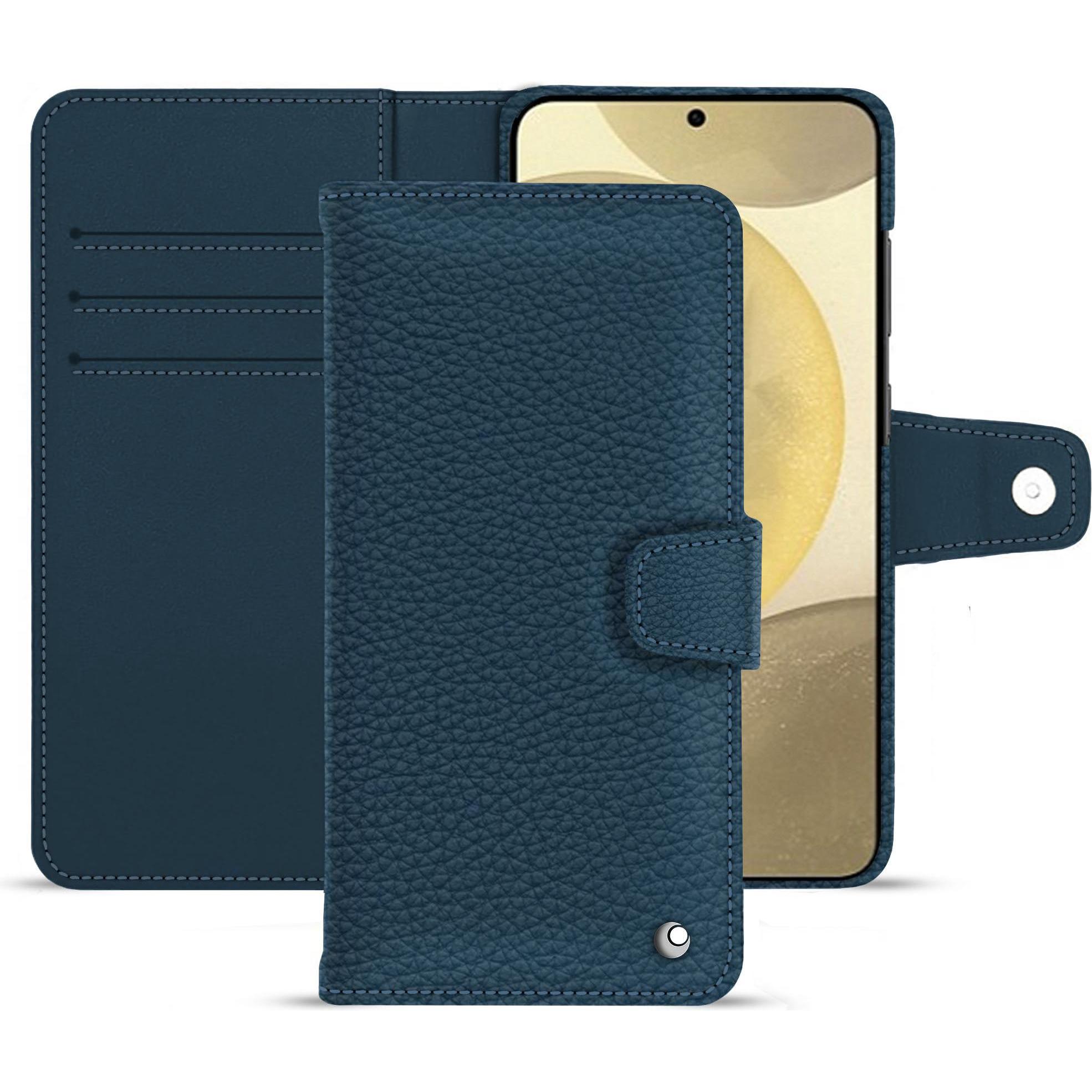 Noreve Lederschutzhülle (Samsung Galaxy S24+), Smartphone Hülle, Blau