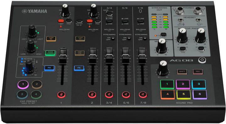 Image du produit Yamaha AG08 Black mixeur de flux en direct (Studio et mixeur live)