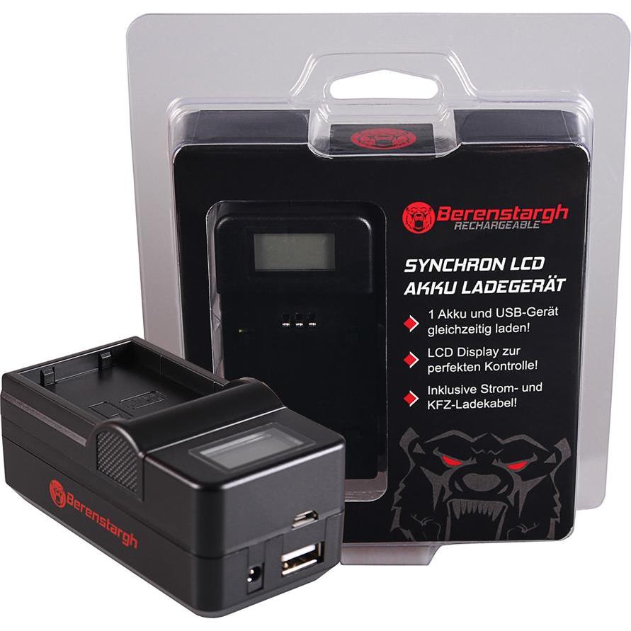 Berenstargh Synchron USB Ladegerät f. Nikon EN-EL21 V2 (Caricabatterie per fotocamere), Alimentatore fotocamera, Nero