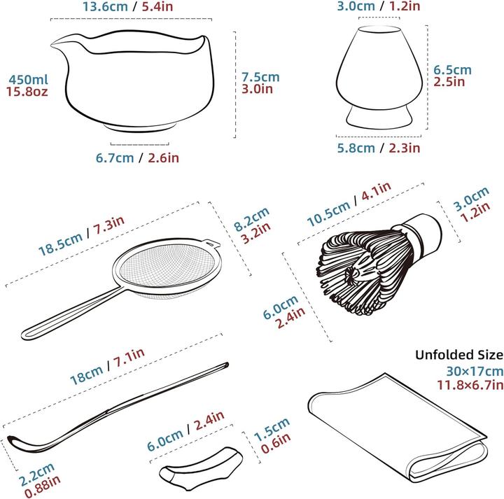 Immagine prodotto Teanagoo 7-teiliges Matcha-Zeremonie-Set