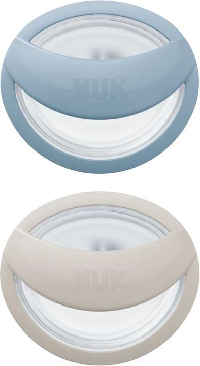 NUK Schnuller Schnuller 2er Pack MommyFeel - Silikon 0-9 M - Jeans (2 x, ab Geburt)