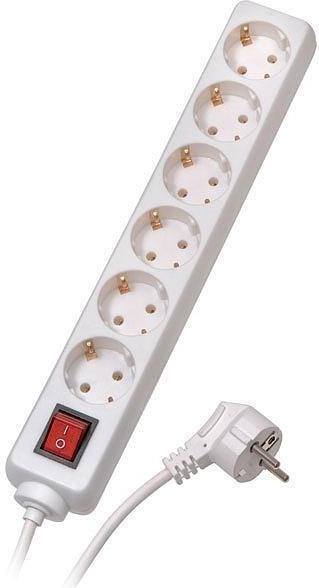 Produktbild Vivanco ES6 W15 6-fach Steckdosenleiste mit Schalter (1,40m Zuleitung) weiss (6x, CEE 7/3, 1.40 m)