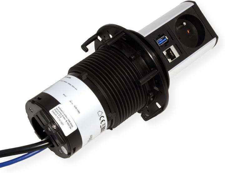 Actual product image Bachmann ELEVATOR 1xUTE 1xUSB 928.00901xCAT6A 0.5m GST18 aluminium profile (1x, CEE 7/3, CEE 7/5, 0.50 m)