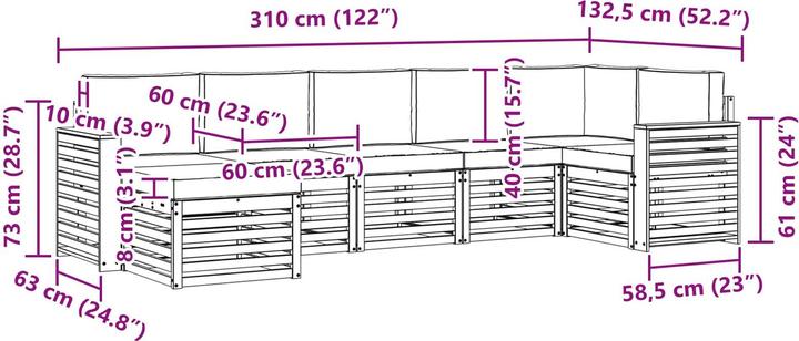 Produktbild vidaXL Outdoor-Sofa