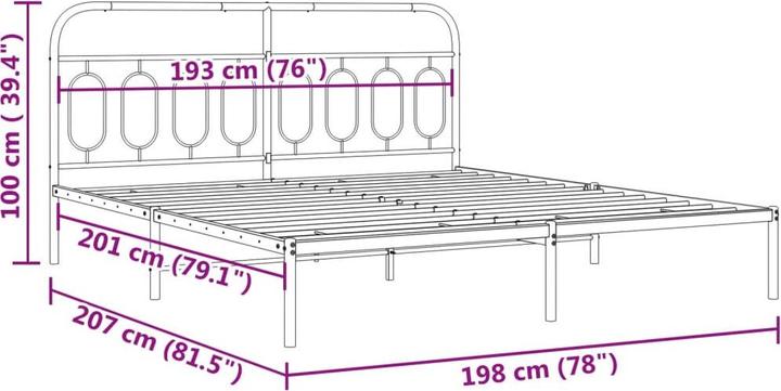 Image du produit vidaXL Bettgestell (193 x 203 cm)