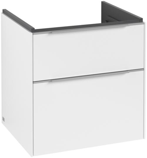 Griff: Aluminium glänzend, Front/Korpus: Pure White