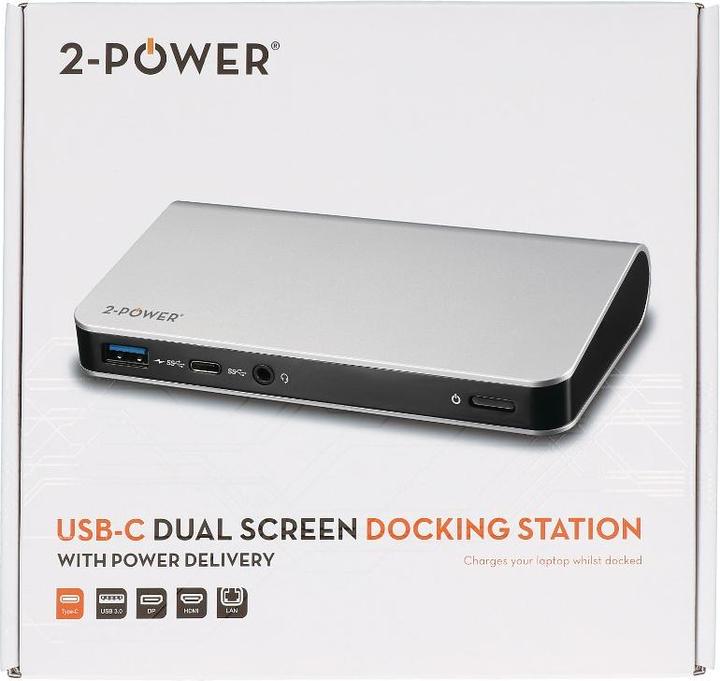 Produktbild 2-Power USB Type-C Docking Station + PD & MST includes power cable. For UK,EU,AU. (USB-C)