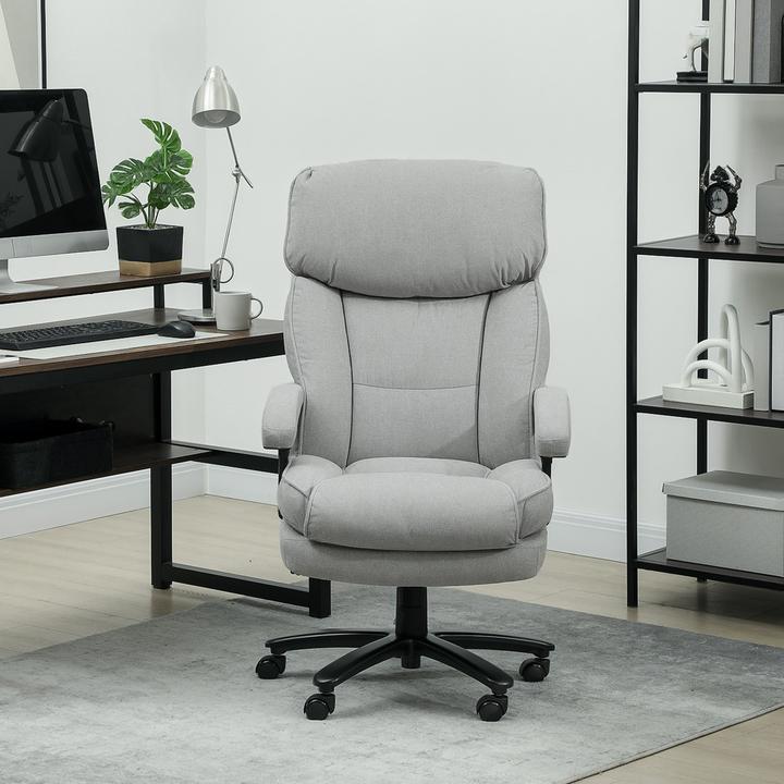 Produktbild Homcom Bürostuhl Polyester Hellgrau