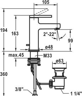 Produktbild KWC AVA 2.0 Hebelmischer, Auslauf fest