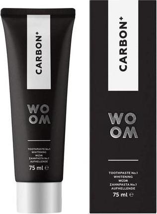 Actual product image Woom Brand Carbon+ Toothpaste No.1 Whitening -ack Whitening Toothpaste (75 ml)