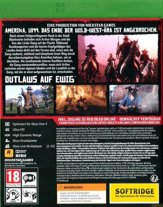 Produktbild 2K Games Red Dead Redemption 2 (Xbox One X, Xbox Series X, DE)