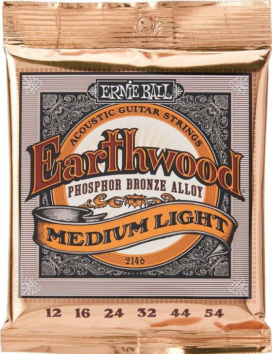 Immagine prodotto Ernie Ball Earthwood Bronzo fosforoso medio chiaro (6x, Chitarra, 0.05")