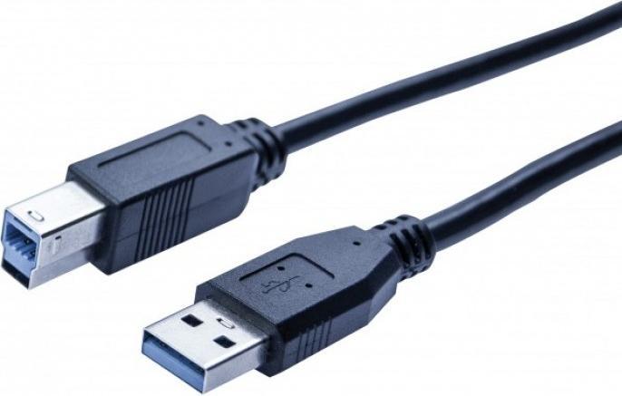 Exertis Connect USB 3.0 Kabel, USB 3.0 St. A / USB 3.0 St. B, schwarz, 3.0 m Unterstützt Transferraten bis USB Super (3 m, USB 3.2 Gen 1)