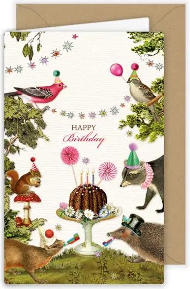 Immagine prodotto Quire Biglietto di compleanno Buon compleanno animali della foresta (1 pz.)